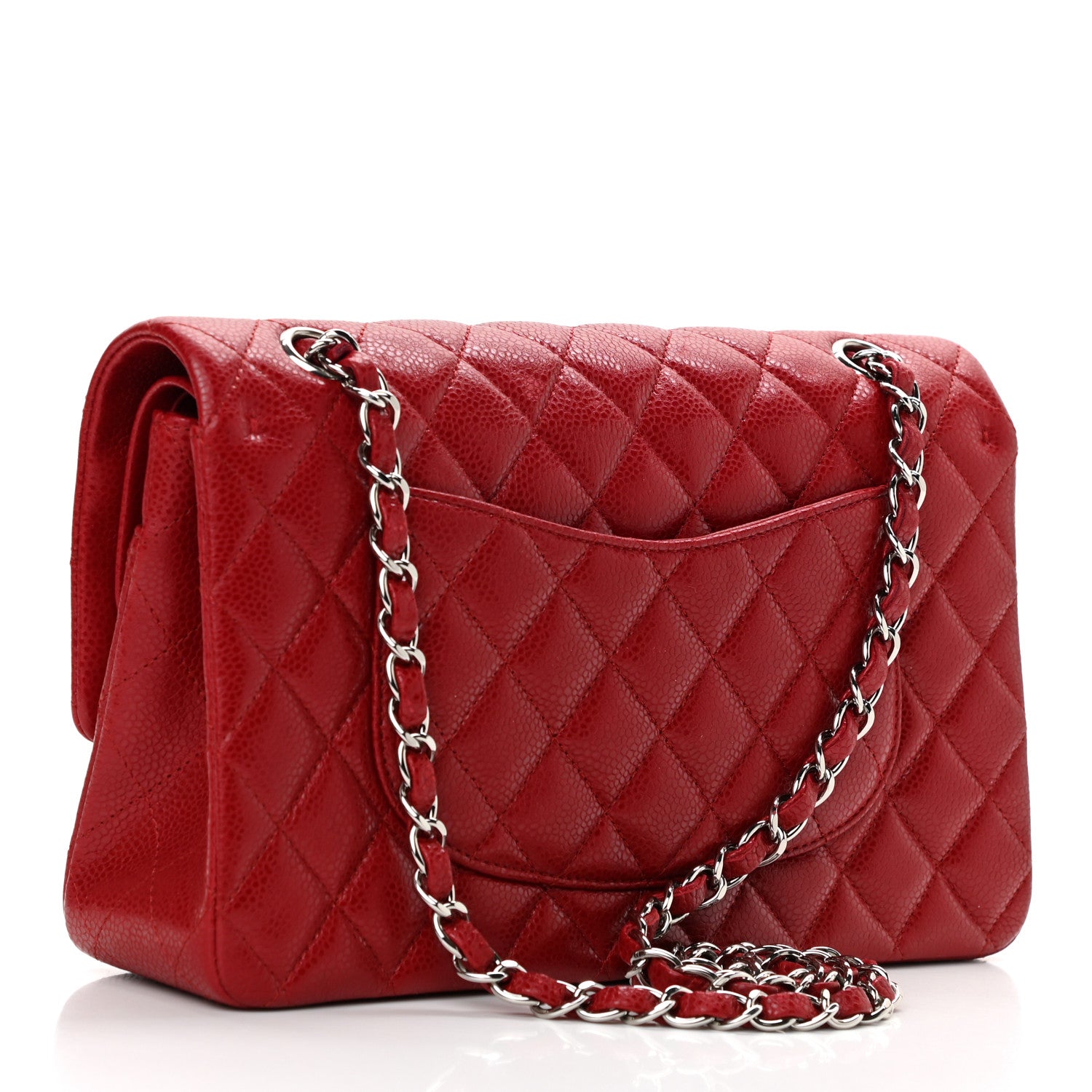 Chanel Caviar Quilted Medium Double Flap Red 3 of 12