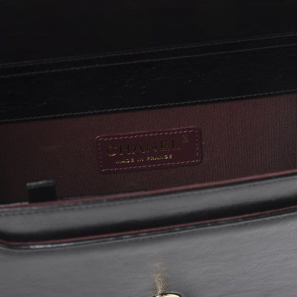 Chanel Glazed Crackled Calfskin Wallet On Chain WOC Black 7 of 11