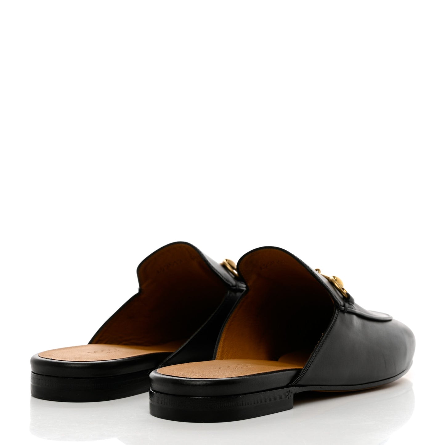 Calfskin Womens Princetown Slippers 38.5 Black