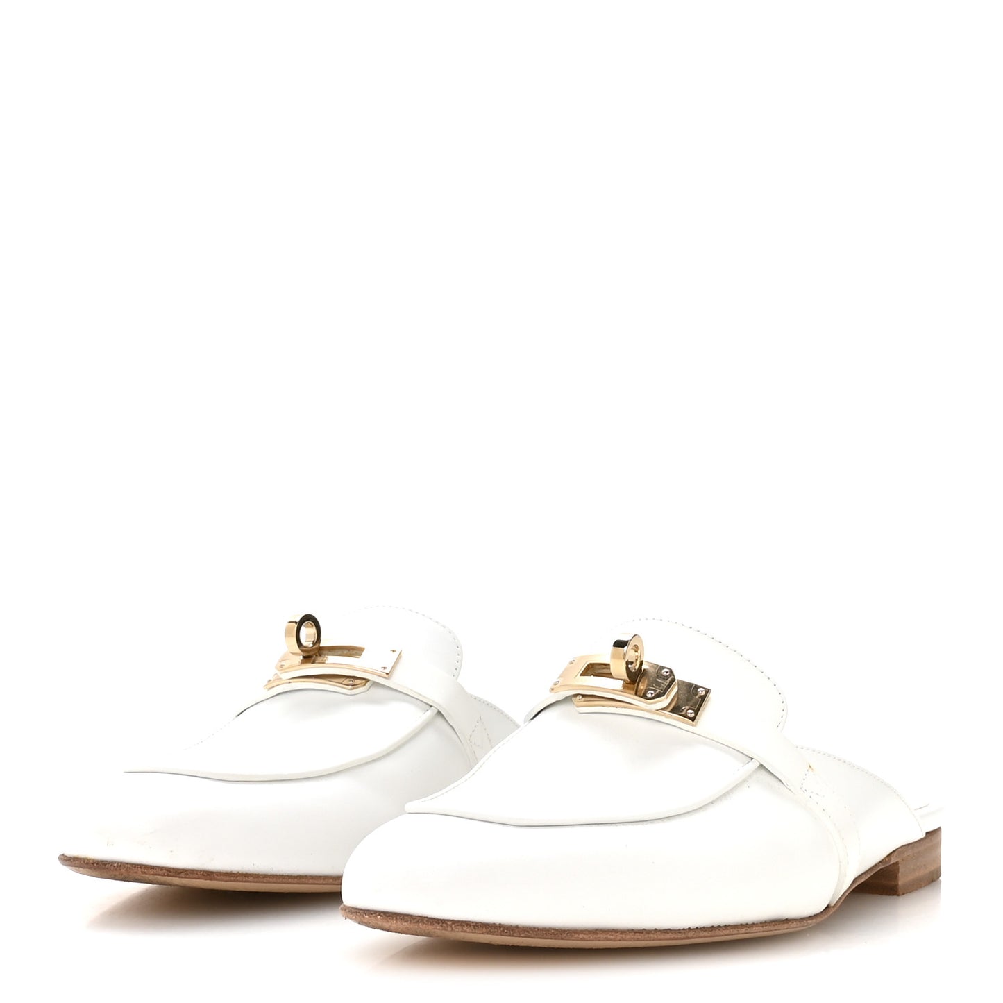 Calfskin Oz Mules 36 White