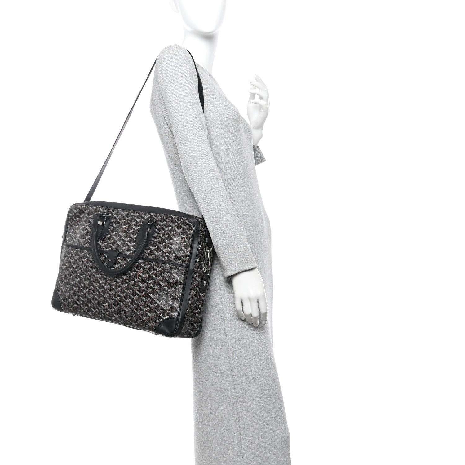 Goyard Goyardine Ambassade MM Briefcase Black 3 of 17