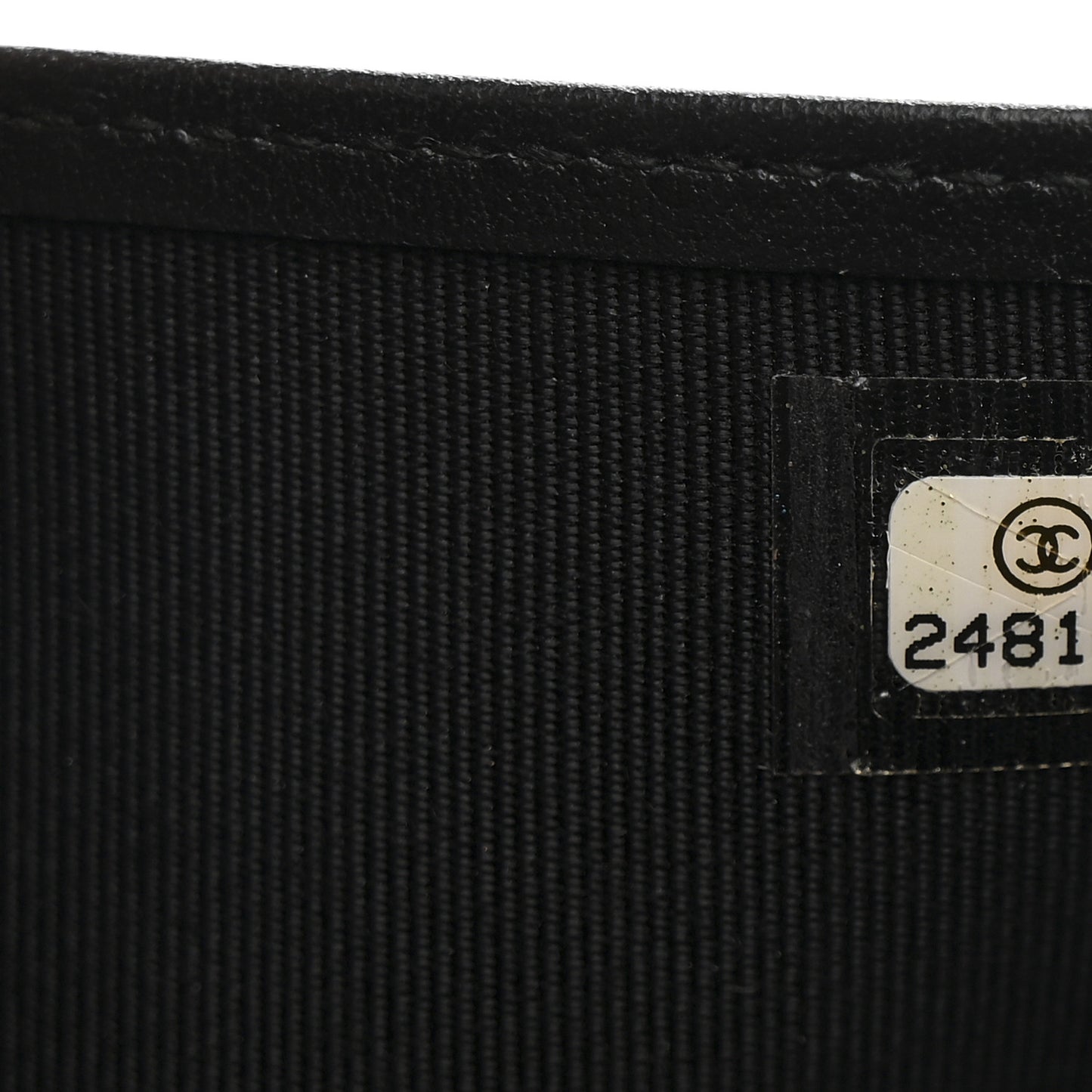 Iridescent Caviar Quilted Compact Flap Wallet Black