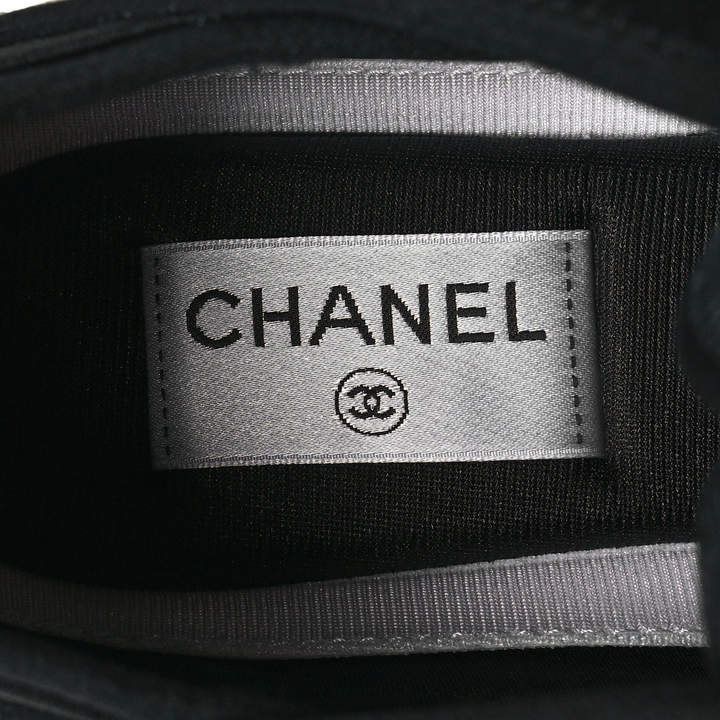 Velvet Calfskin Mixed Fibers CC Sneakers 39 Black