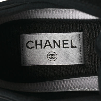 Chanel Velvet Calfskin Mixed Fibers CC Sneakers 39 Black 7 of 8