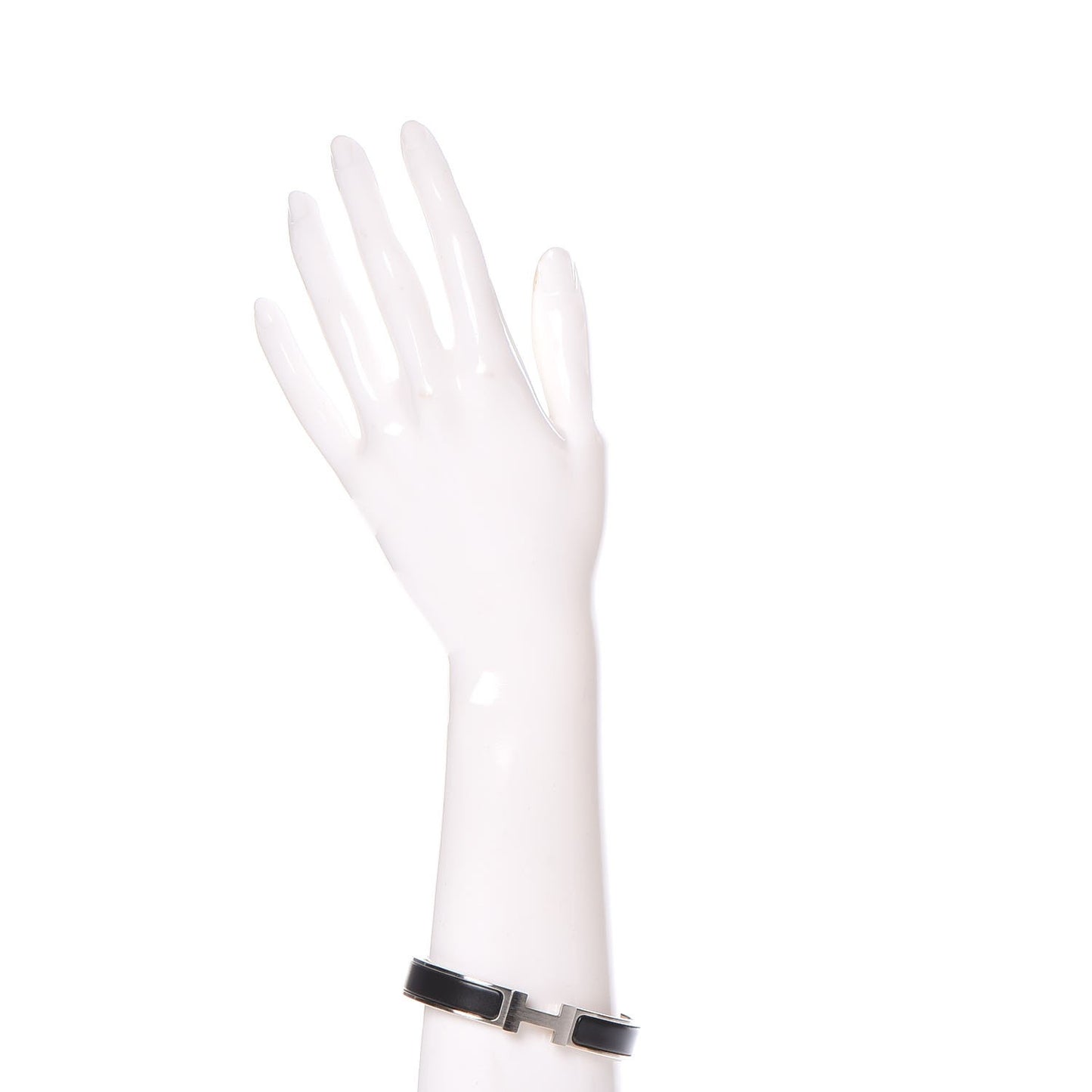 Matte Enamel Narrow Clic Clac HH Bracelet GM Black