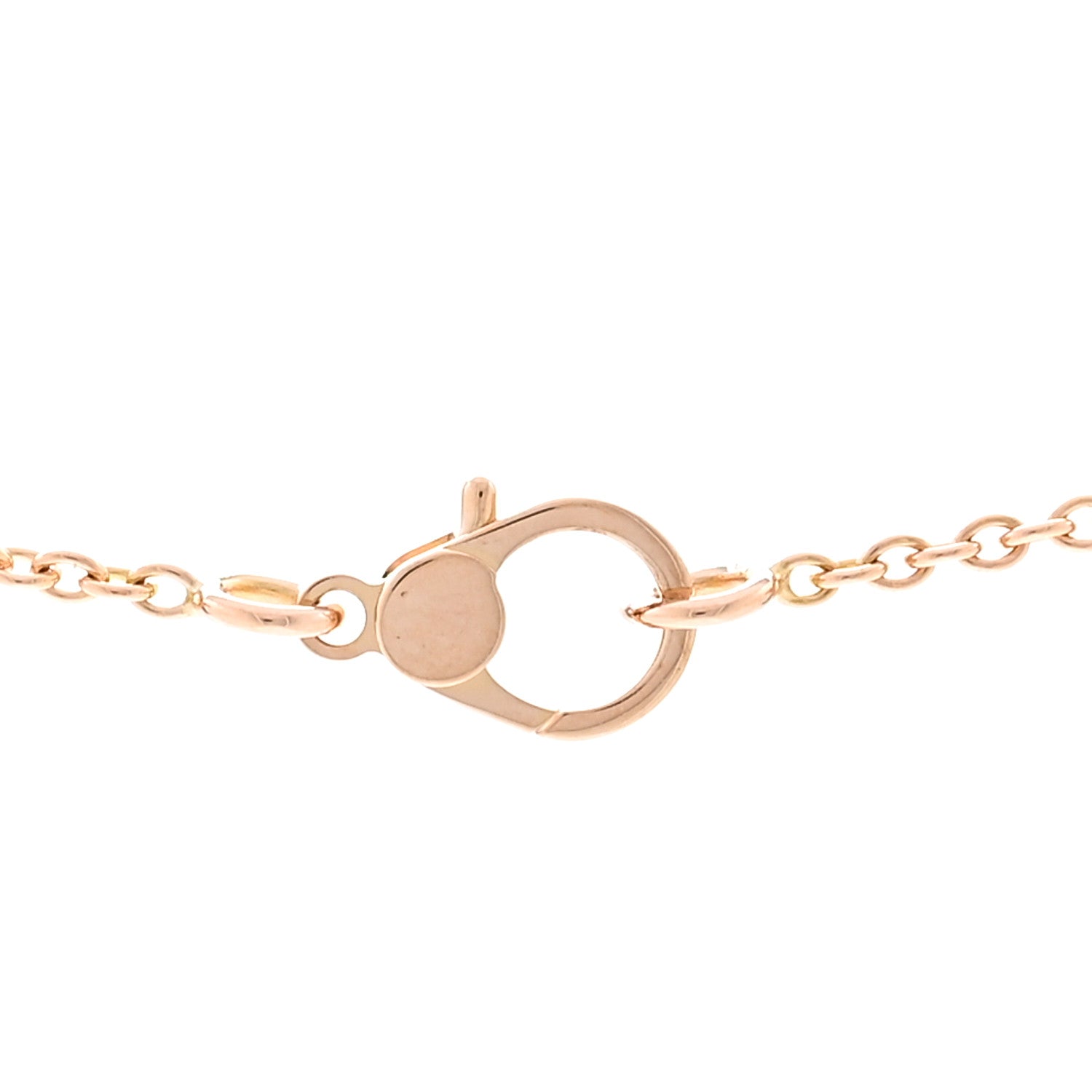 Hermes 18K Rose Gold Diamond Finesse Pendant Necklace 4 of 6
