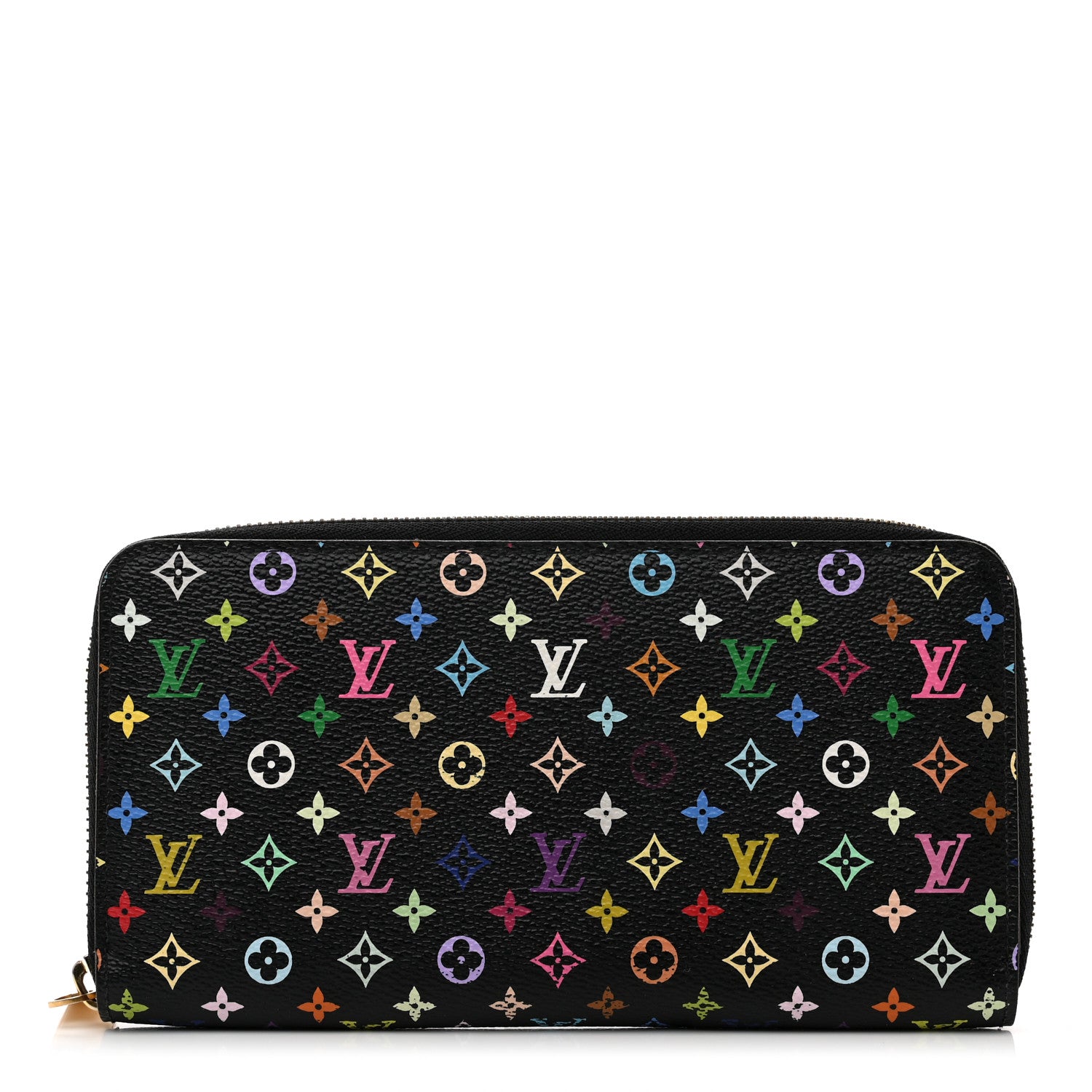 Louis Vuitton Monogram Multicolor Zippy Wallet Black Grenade 1 of 7