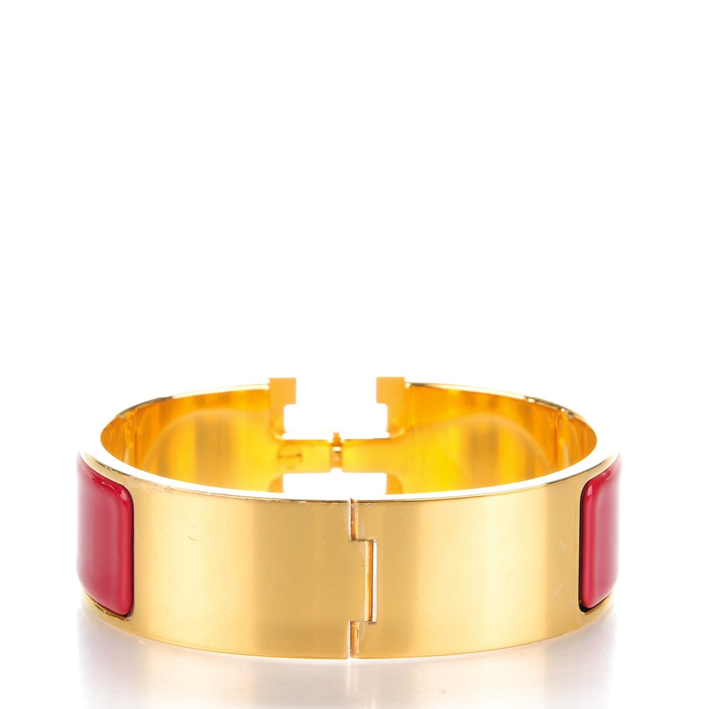 Enamel Wide Clic Clac H Bracelet GM Rouge H