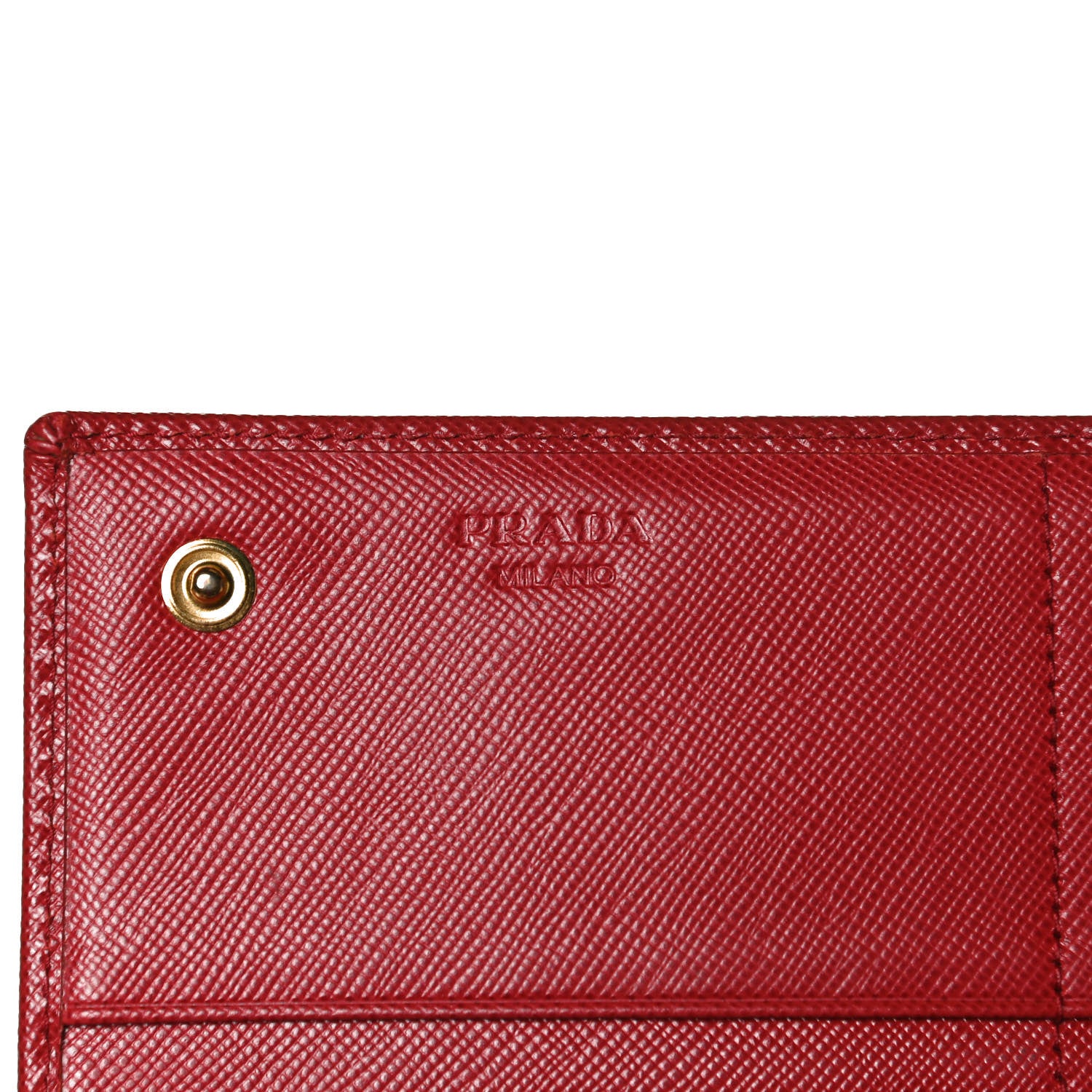 Prada Saffiano Metal Continental Flap Wallet Fuoco 6 of 11