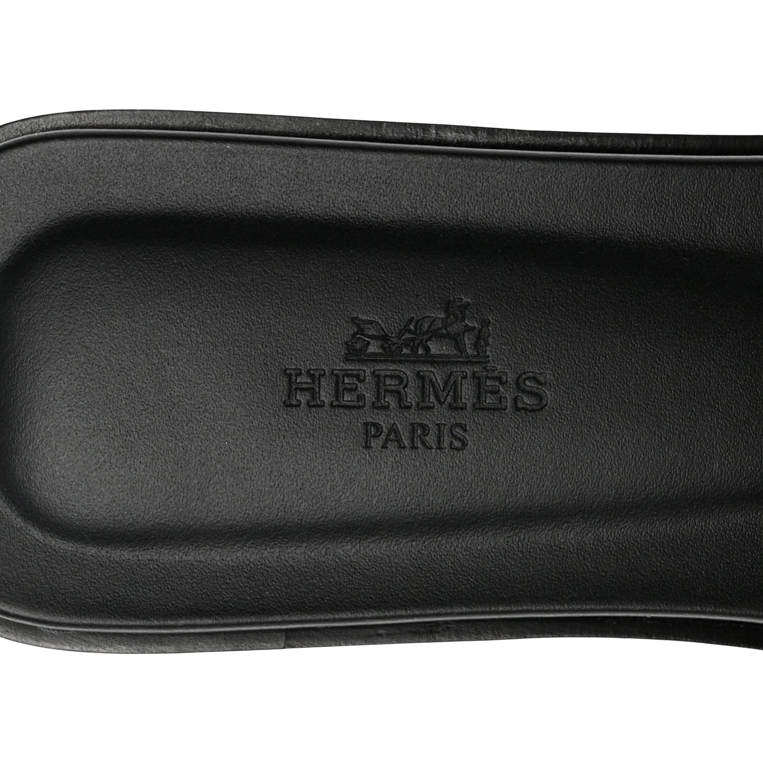 Hermes Box Calfskin Oran Sandals 38 Black 7 of 10