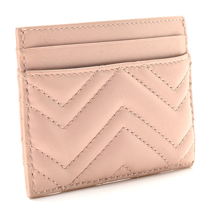 Gucci Calfskin Matelasse GG Marmont Card Holder Perfect Pink 3 of 8