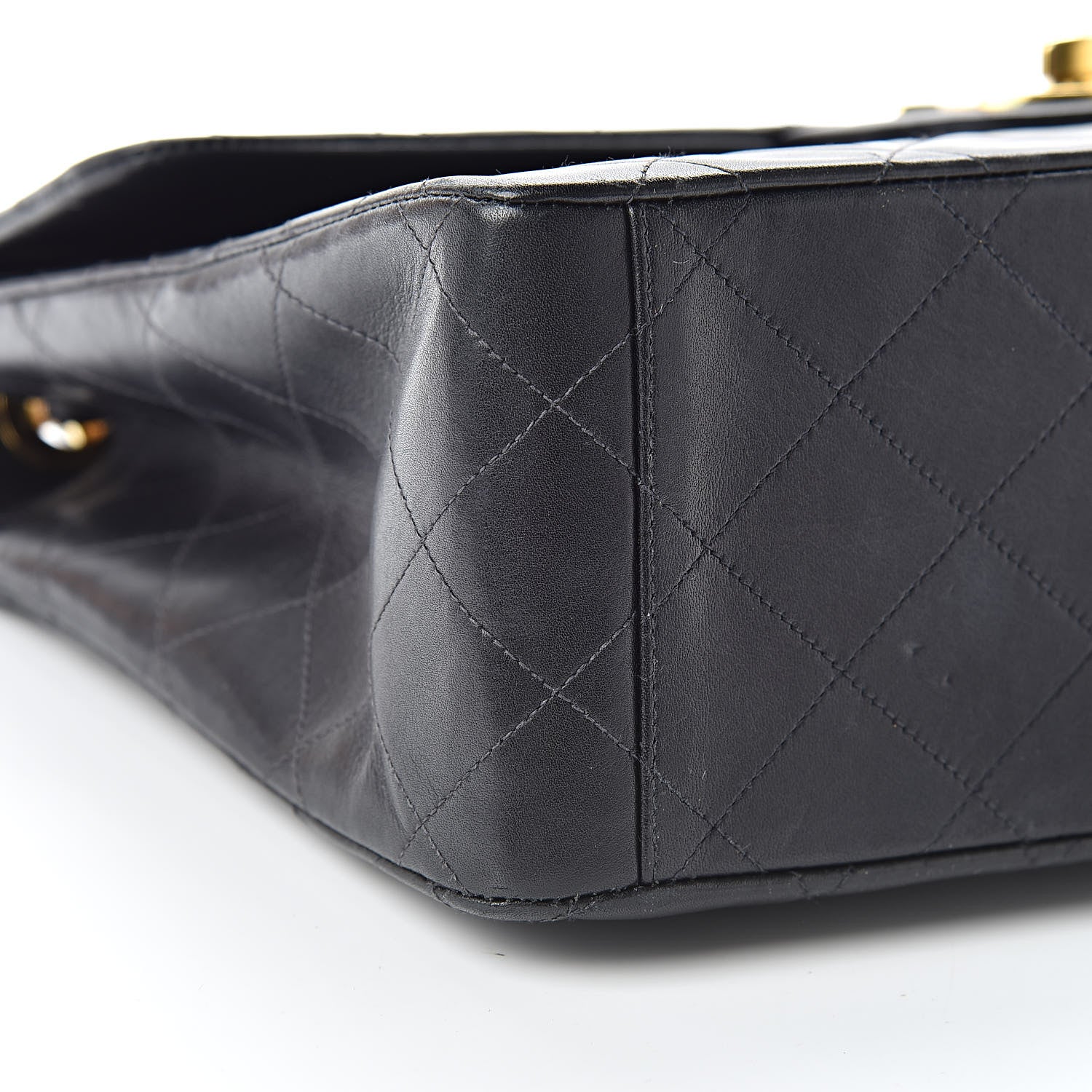 Chanel Lambskin Quilted XL Jumbo Single Flap Black 10 of 11