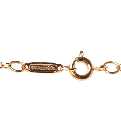 Tiffany 18K Yellow Gold Diamond Crown Key Pendant Link Chain Necklace 5 of 6