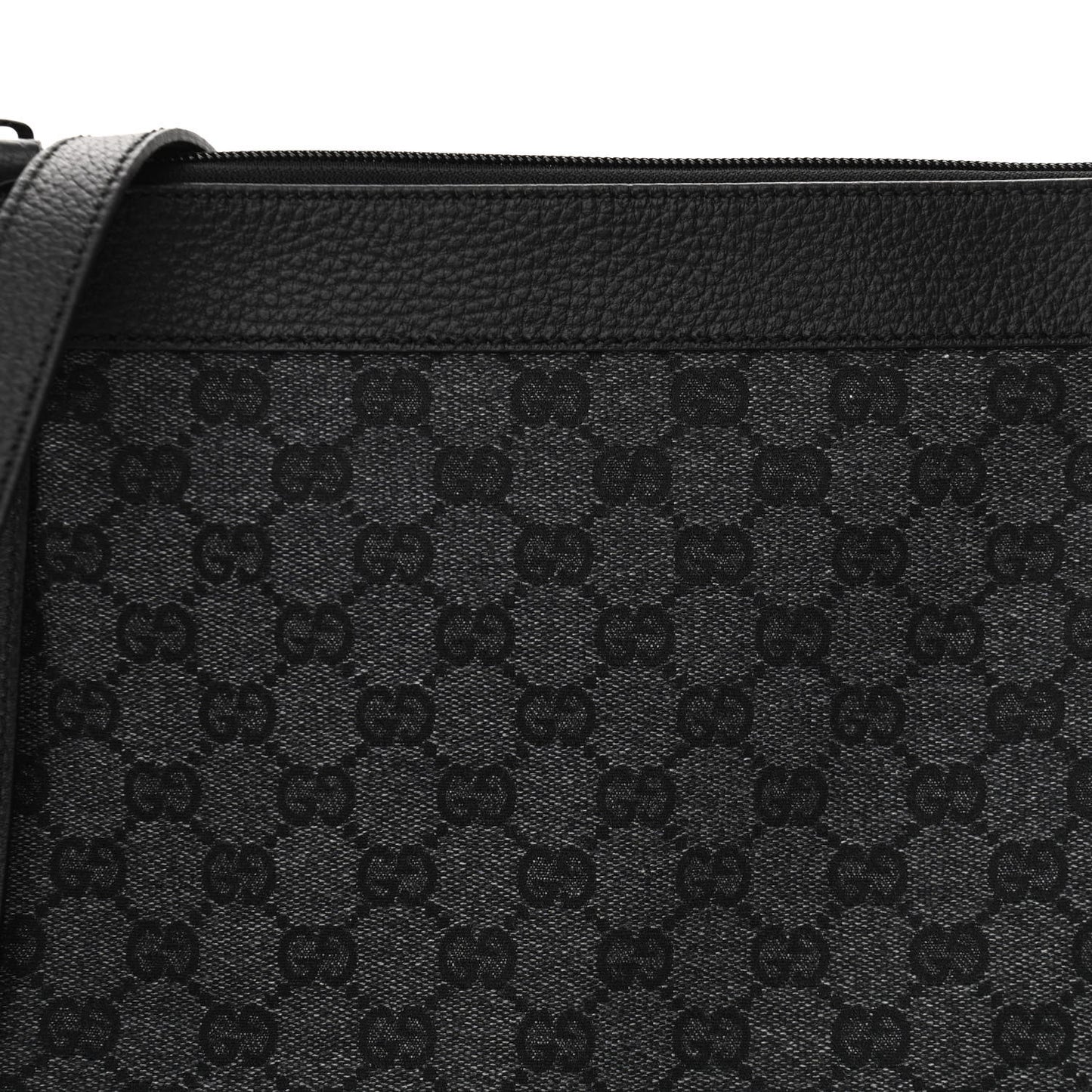 Monogram Flat Messenger Bag Black