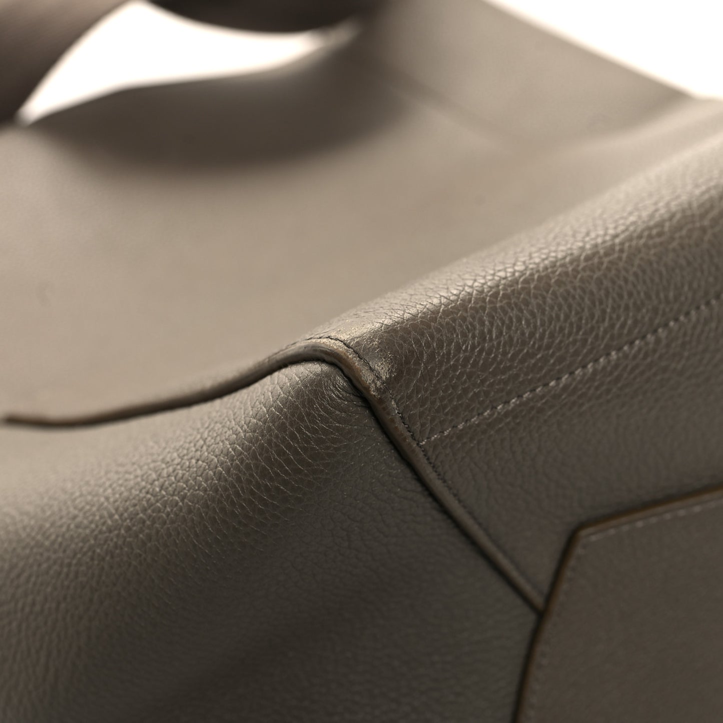 Soft Grained Calfskin Sangle Bucket Bag Taupe