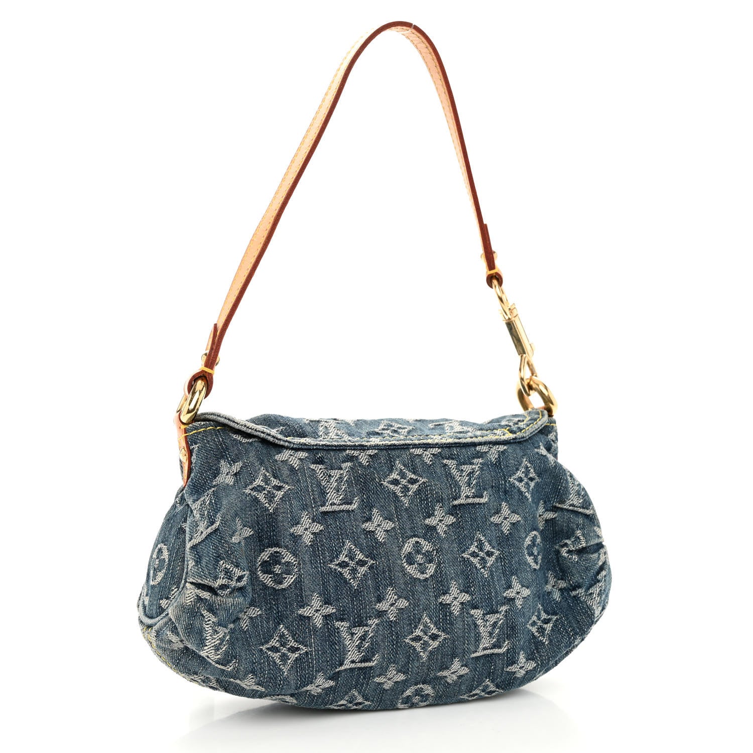 Louis Vuitton Monogram Denim Mini Pleaty Blue 3 of 9