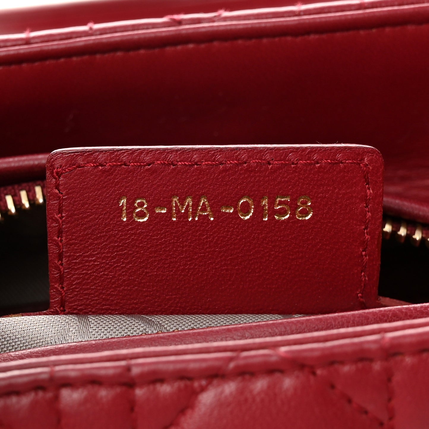 Lambskin Cannage Medium Lady Dior Red