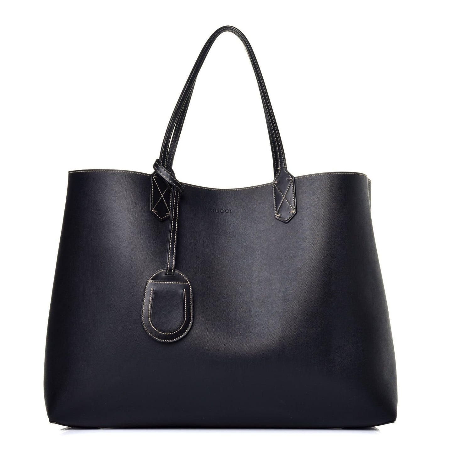 GG Supreme Monogram Large Reversible Tote Beige Black