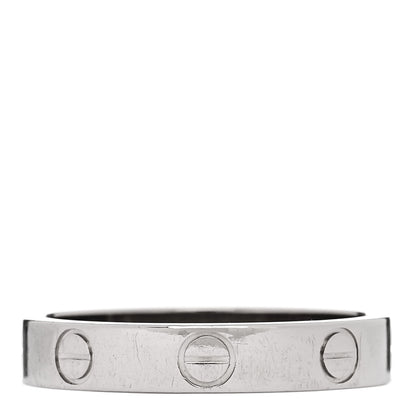 Cartier 18K White Gold 3.5mm LOVE Wedding Band Ring 53 6.5 1 of 5