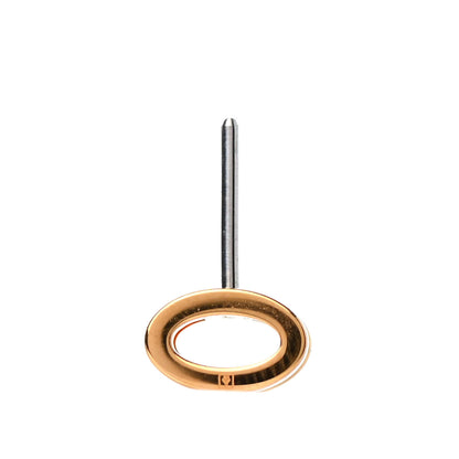 Hermes Rose Gold Lacquered Mini Pop H Earrings White 4 of 4