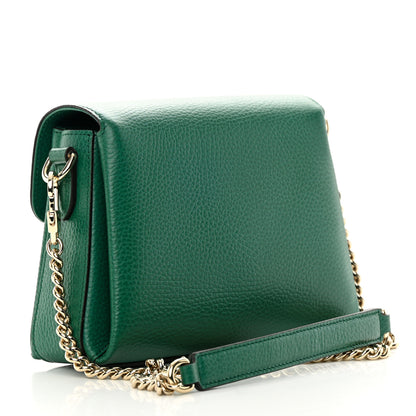 Gucci Dollar Calfskin Interlocking G Crossbody Bag Emerald 3 of 12