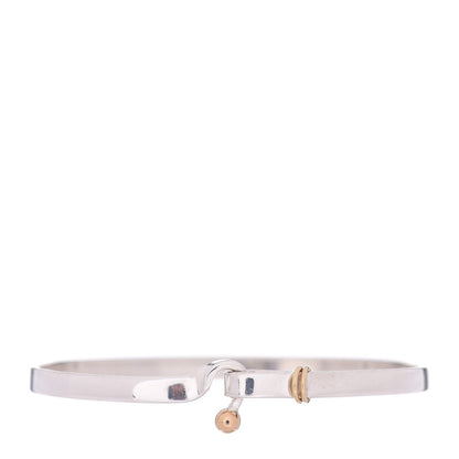 Tiffany Sterling Silver 18K Yellow Gold Hook Eye Bangle Bracelet 1 of 4