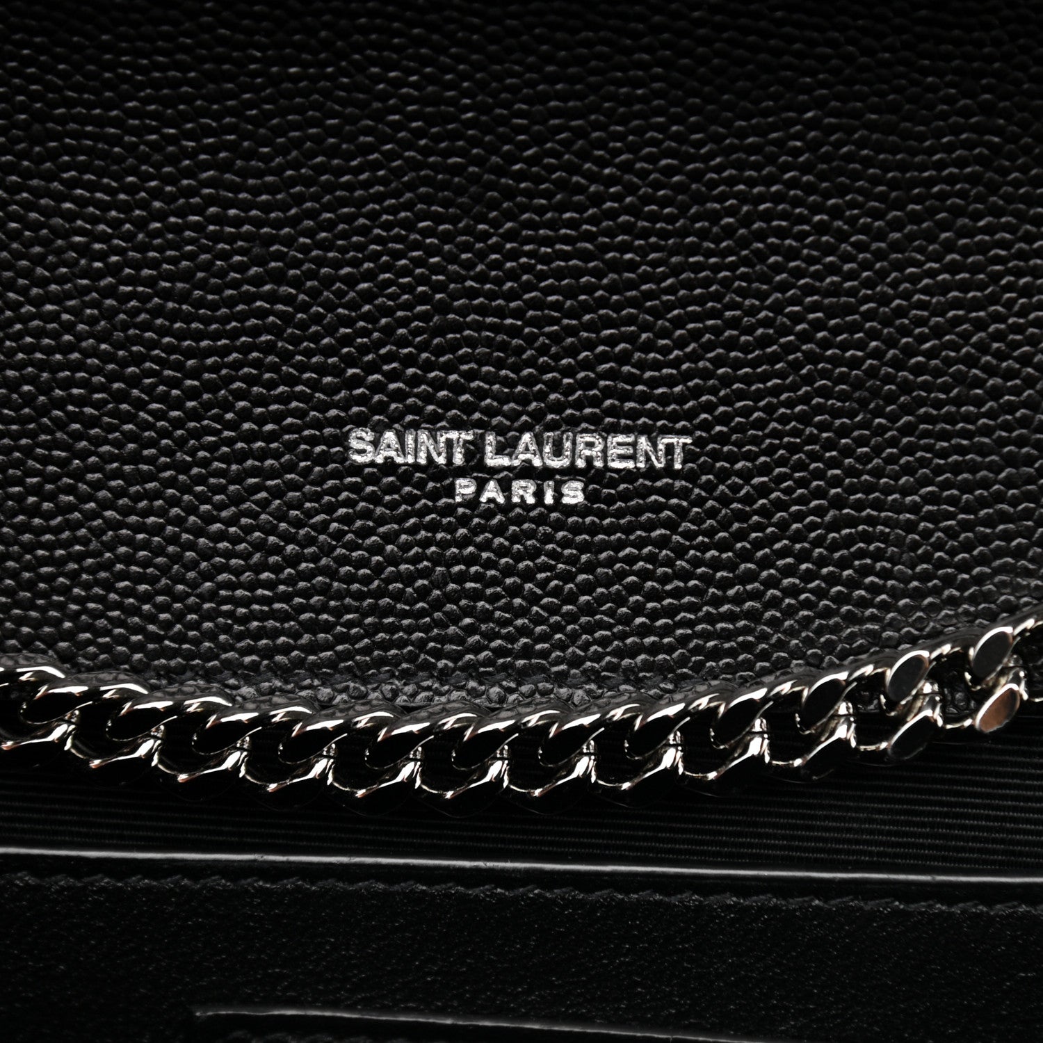 Saint Laurent Grain De Poudre Medium Classic Monogram Kate Satchel Black 6 of 11