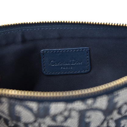 Christian Dior Monogram Mini Saddle Pochette Navy 5 of 9
