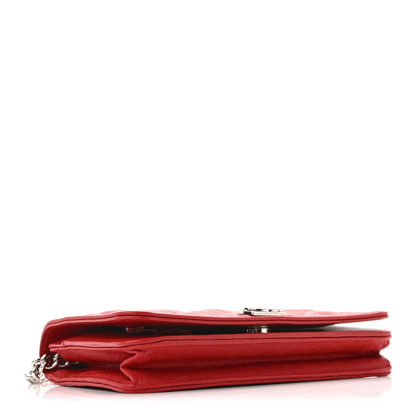 Caviar Quilted Boy Wallet On Chain WOC Red