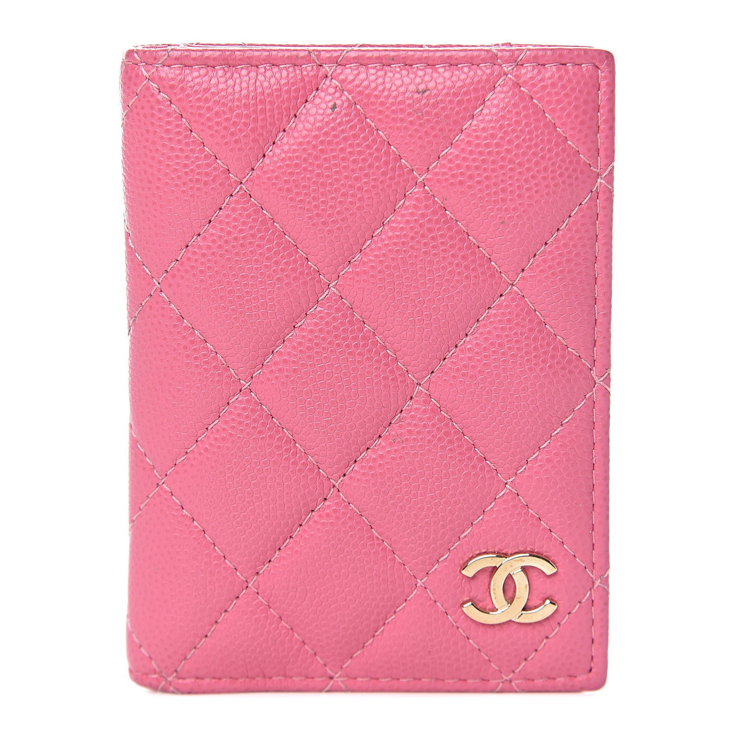 Chanel Caviar Quilted Card Holder Wallet Pink 1 of 15