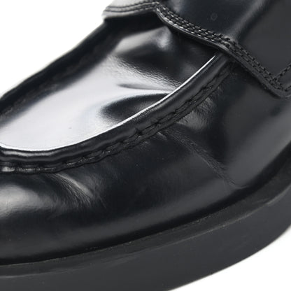 Prada Spazzolato Metal Triangle Logo 40mm Loafer Mules 39 Black 11 of 11