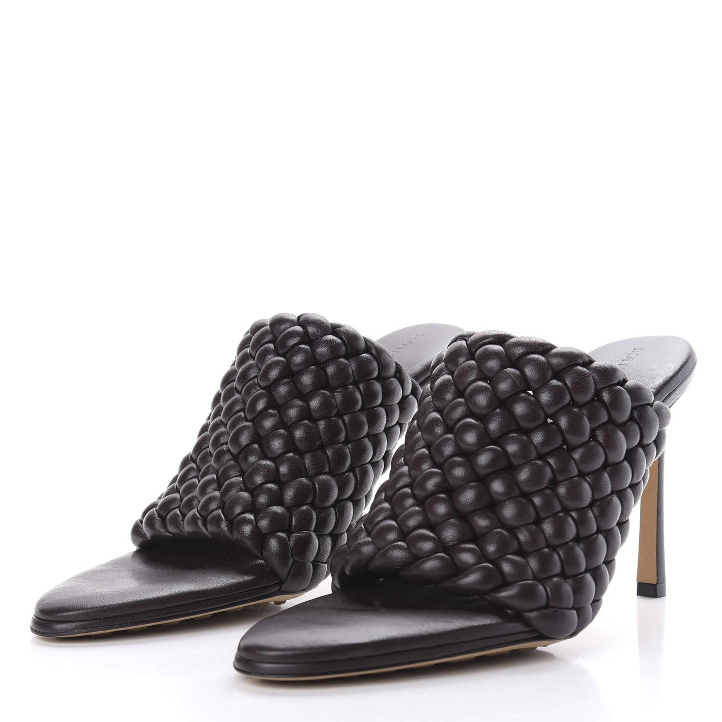 Nappa Padded Intreccio The Curve Sandals 40.5 Black