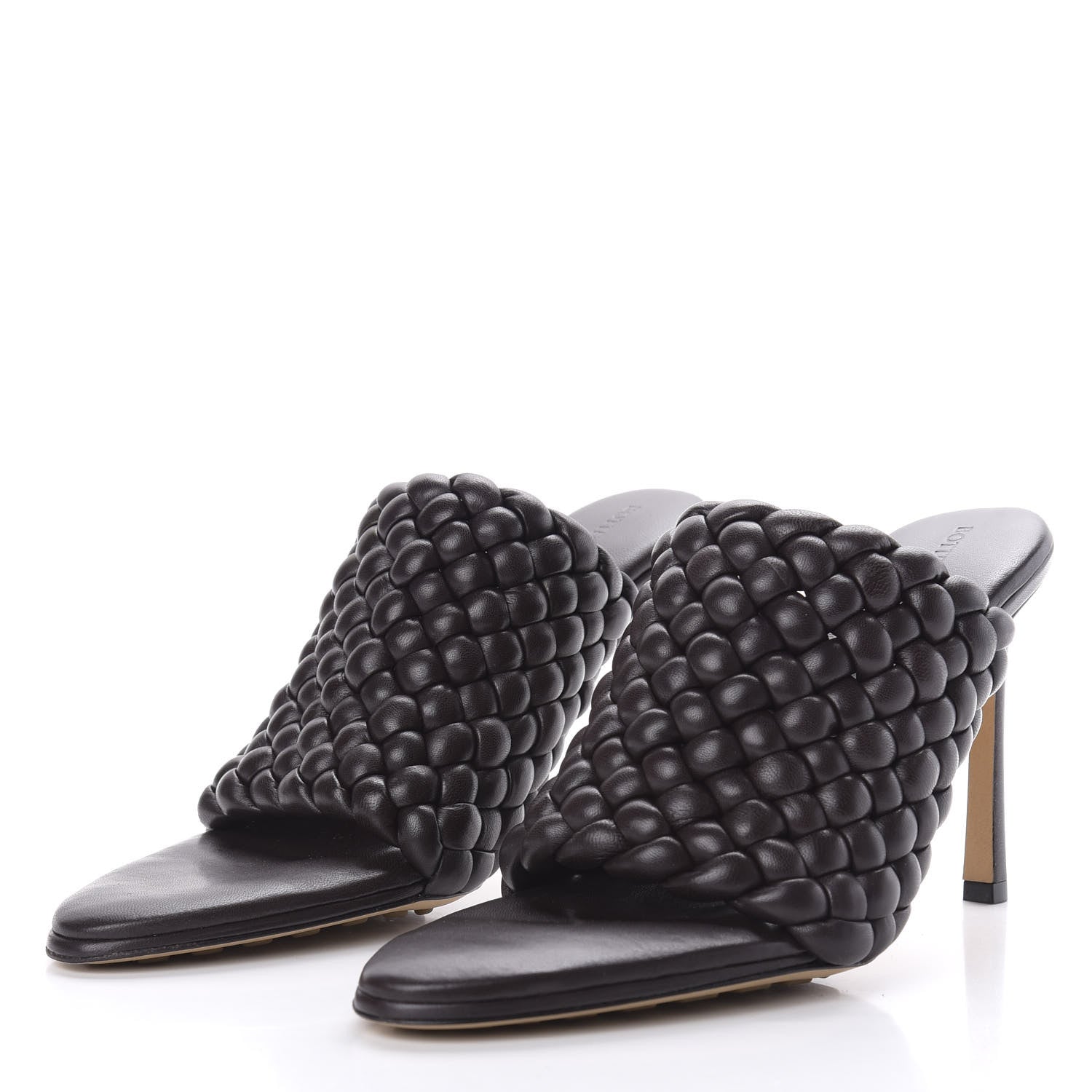 Bottega Veneta Nappa Padded Intreccio The Curve Sandals 40.5 Black 3 of 9