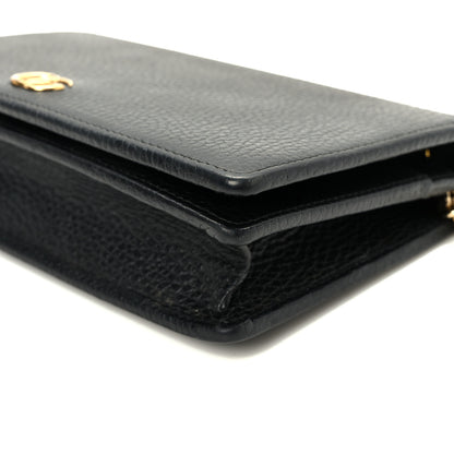 Gucci Calfskin Mini GG Marmont Chain Wallet Black 9 of 9
