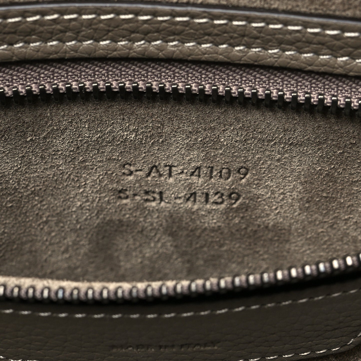 Drummed Calfskin Mini Luggage Souris