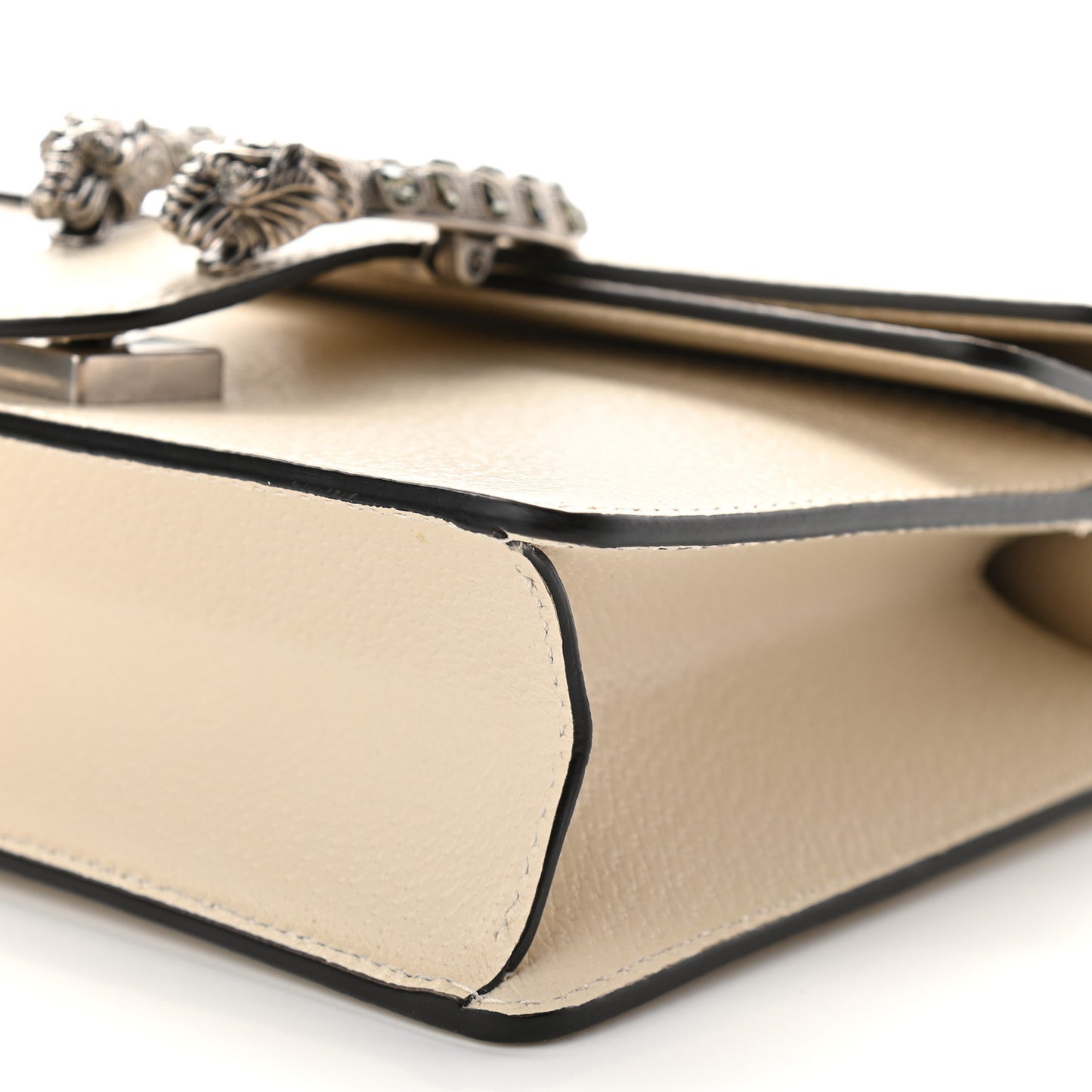 Textured Calfskin Crystal Mini Dionysus Shoulder Bag Mystic White