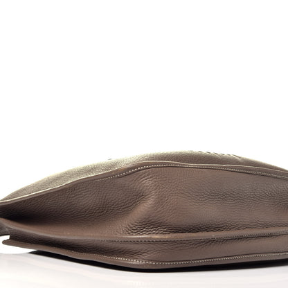 Hermes Taurillon Clemence Evelyne III GM Etoupe 7 of 8