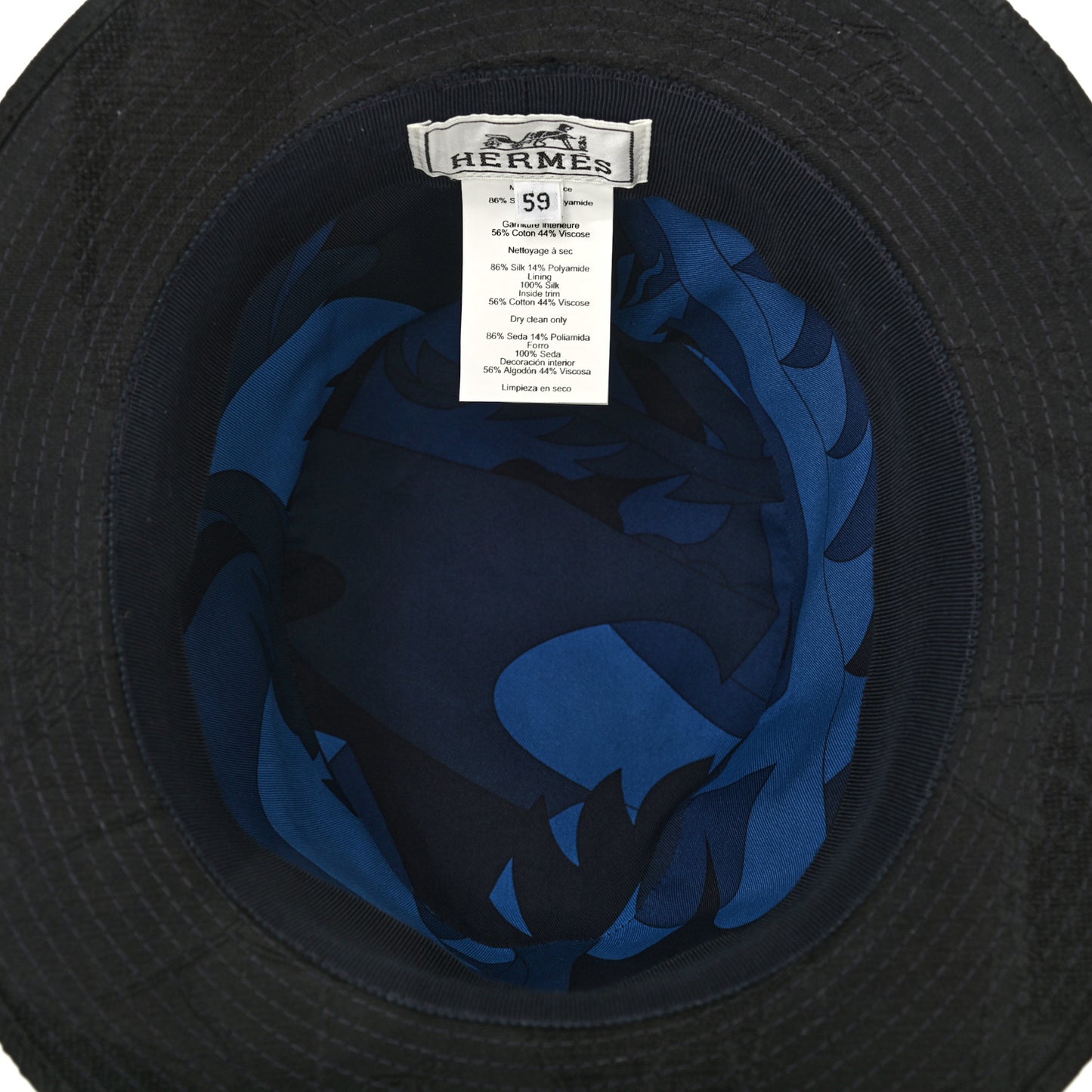 Silk Woven Dragons Funk Hat 59 Black