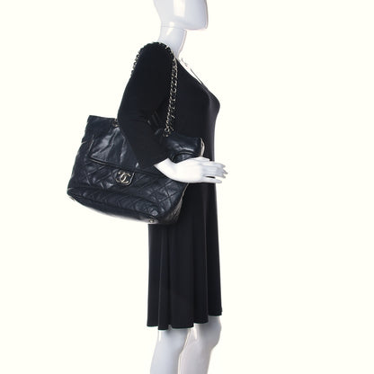 Chanel Calfskin Large Front Flap Tote Black 2 of 11