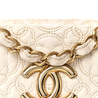 Chanel Vinyl Rock In Moscow Pouch With Chain Ivory 8 of 13