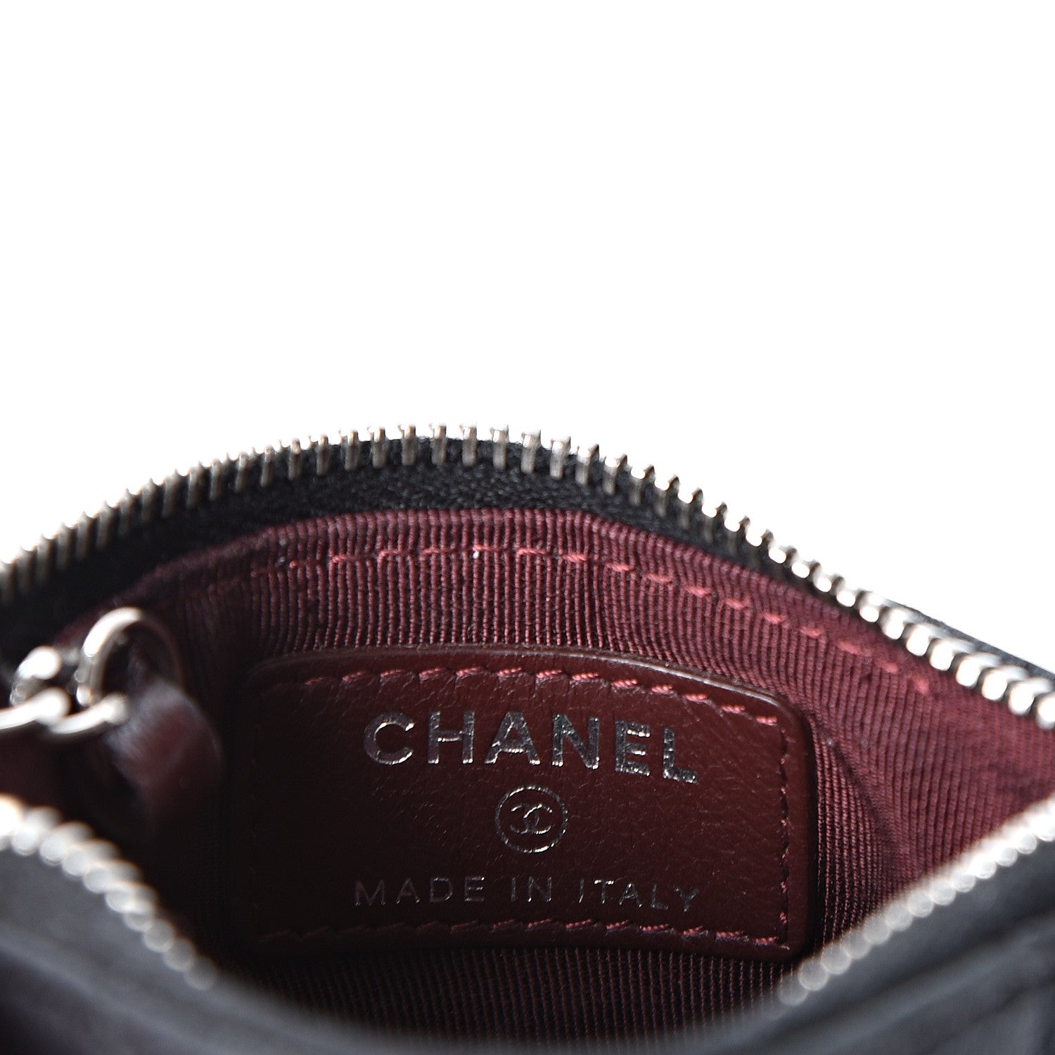 Chanel Lambskin Quilted Key Holder Case Black 5 of 8