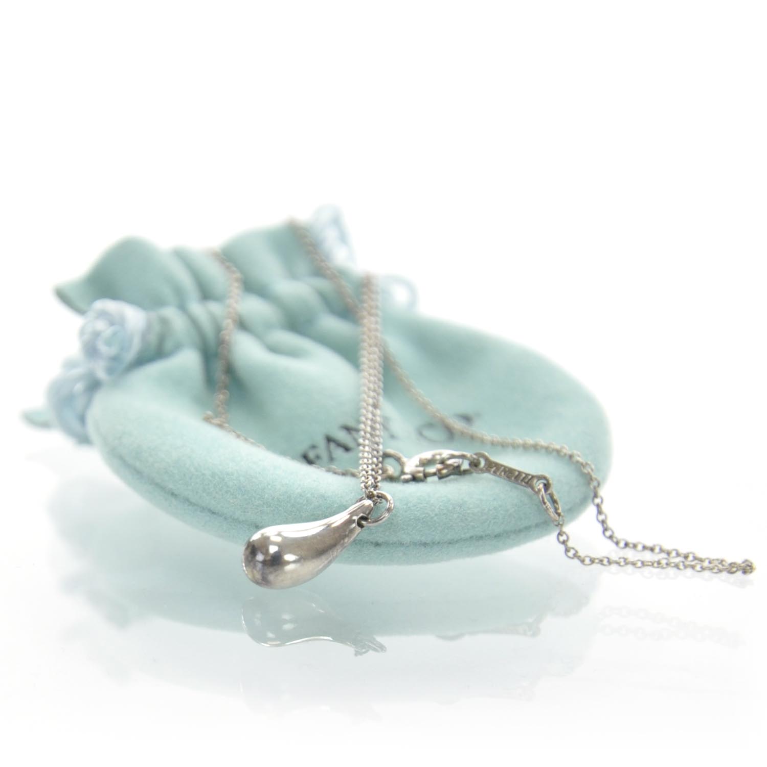Tiffany Sterling Silver Elsa Peretti Teardrop Pendant Necklace 4 of 4