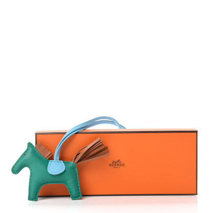 Hermes Milo Lambskin Grigri Rodeo Horse Bag Charm PM Vert Verone Gold Celeste 4 of 4