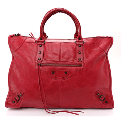 Balenciaga Agneau Classic Hardware Weekender Rouge Coquelicot 1 of 15
