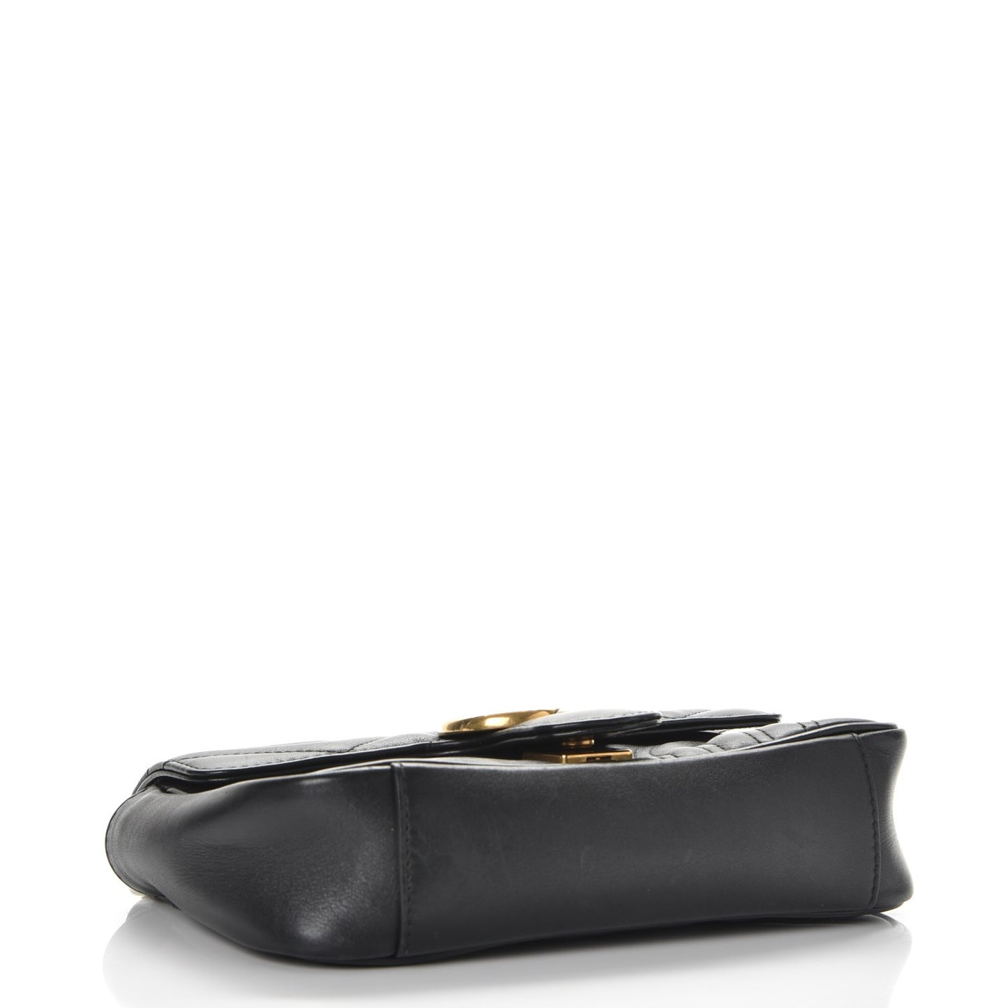 Calfskin Matelasse Mini GG Marmont Shoulder Bag Black