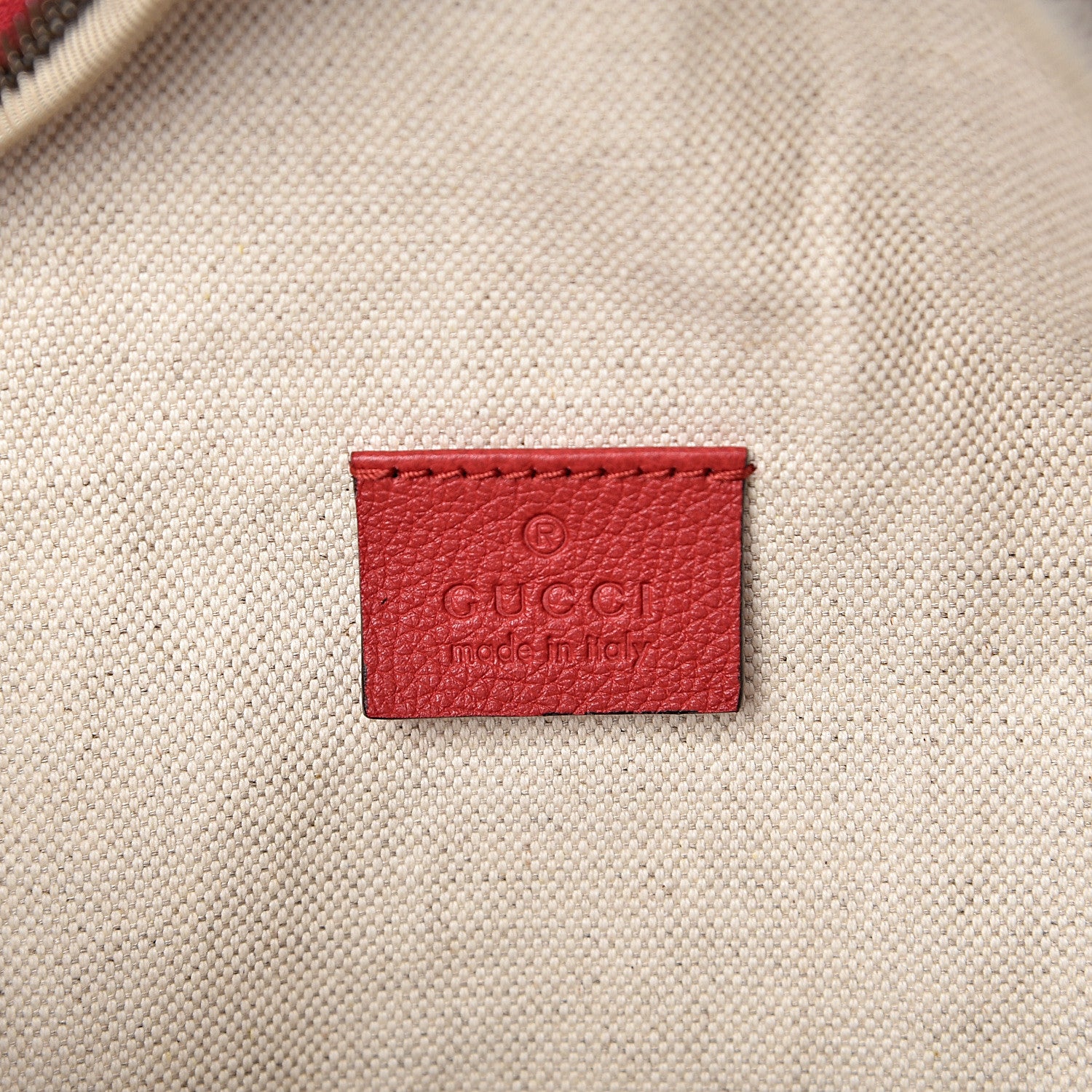Gucci Grained Calfskin Logo Belt Bag Hibiscus Red 6 of 10