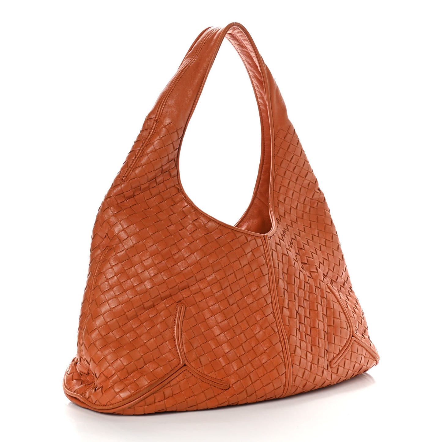 Nappa Intrecciato Ball Hobo Orange