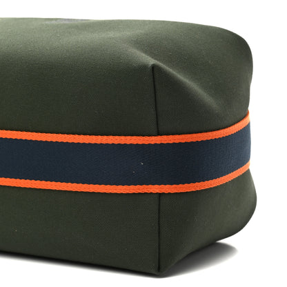 Hermes Canvas Large Bride-A-Brac Pouch Vert Foret 8 of 9
