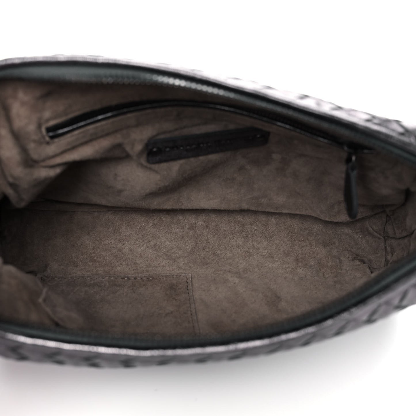 Metallic Nappa Intrecciato Nodini Crossbody Messenger Dark Grey