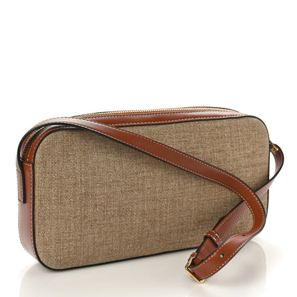 Celine Canvas Calfskin Cuir Triomphe Camera Shoulder Bag Tan 3 of 10